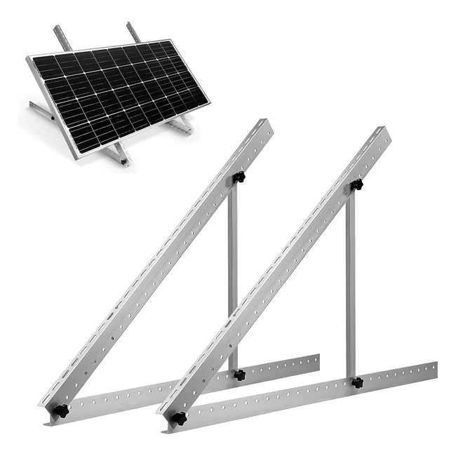 TEOV Befestigung Solarpanel Halterung 1180mm, Solarmodul Halterung für Balkonkraftwerk, Flachdach, Ziegeldach, Photovoltaik Modul Halterung für 400W bis 600W Solarpanel - 1 Paar