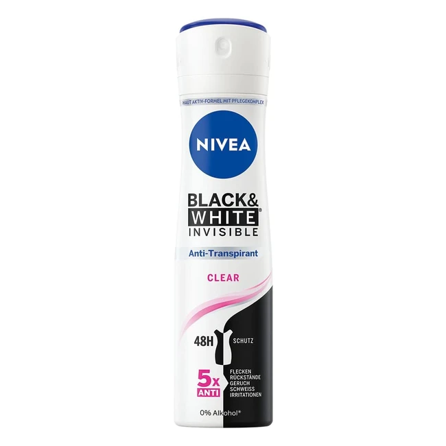 Desodorante Nivea Black & White, Protección Duradera, Ref. 12345