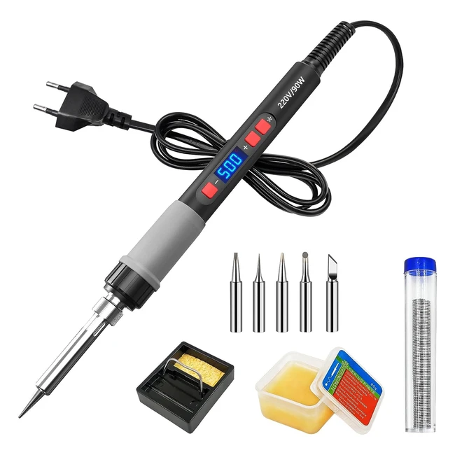 Fer à souder électronique numérique 90W LED - Kit 10en1 - Température réglable 180-500°C