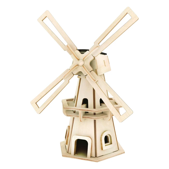 Moulin  vent en bois solaire Pebaro 8341 - 34 pices - 8 x 12 x 21 cm