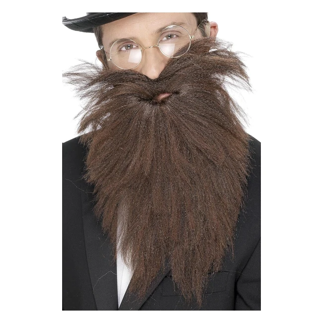 Smiffys Adult Brown Long Beard and Tash - Perfect for Carnival and Halloween