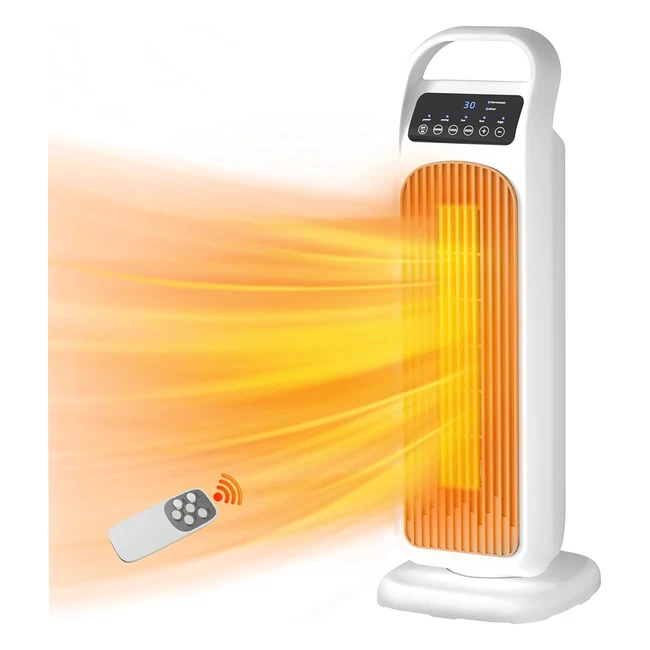 Radiateur soufflant céramique 2000W avec télécommande - Chauffage rapide et efficace