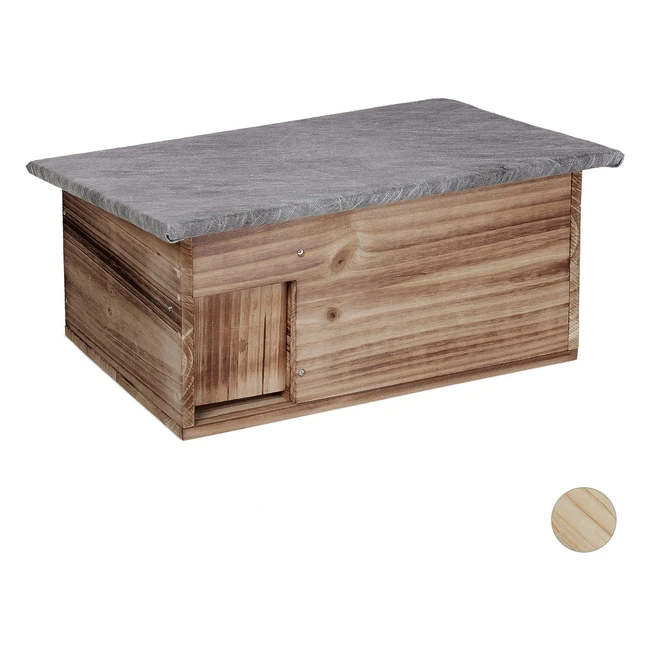 Casetta per Ricci Resistente alle Intemperie - Rifugio per Roditori 21x46x34 - Fiammato