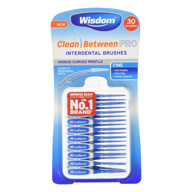 Spazzolino da denti Wisdom Clean Between Pro - Confezione da 3 - 90 pezzi - 100g