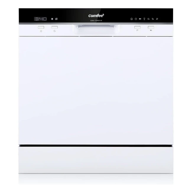 Comfee TD802 Compact Dishwasher - 8 Place Settings 7 Programmes LED Display