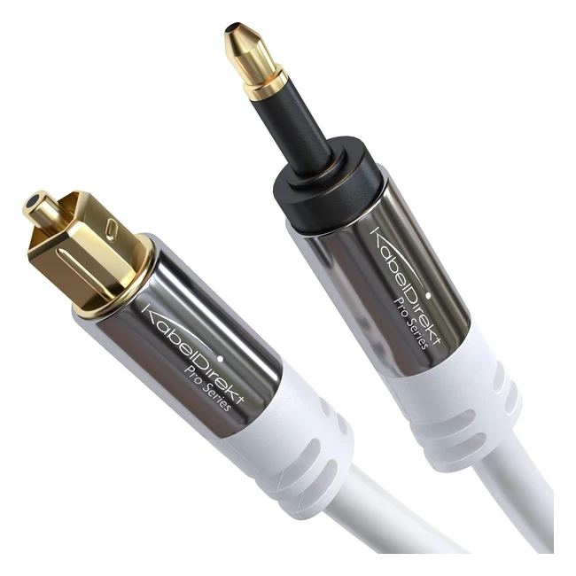 Minitoslink Optical Audio Cable - White 2m - Signal Protection Fiber Optic So