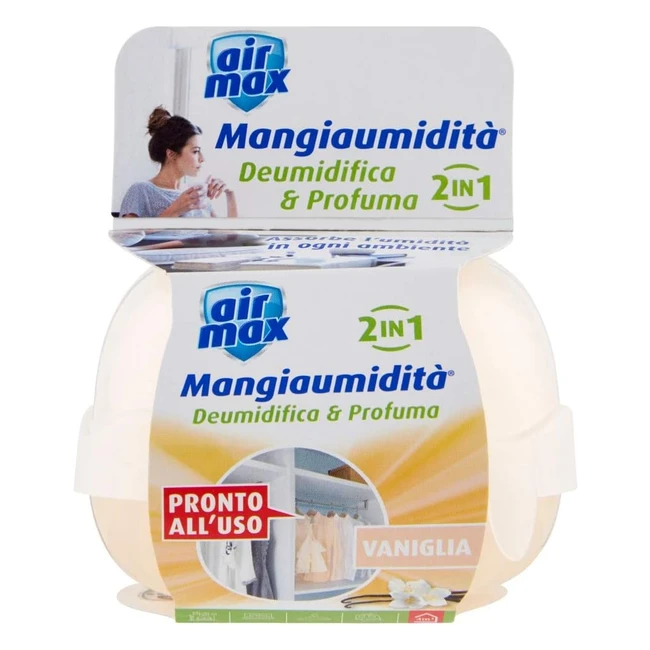 Air Max Mangiaumidit Mini Kit Deo Vaniglia - Deumidifica e Profuma - #Deumidificatore #Profumatore #Ambiente #Vaniglia