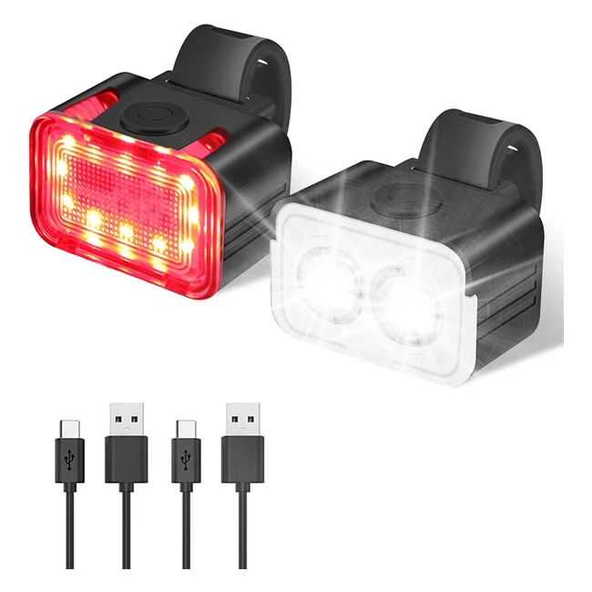 Victoper Bike Lights USB Rechargeable 300 Lumens | Waterproof | 56 Modes