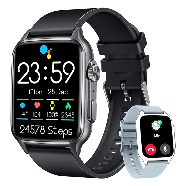 Men's Smart Watch Fitness Tracker - 20 Touch Screen, Bluetooth Call, Waterproof - Buy Now!