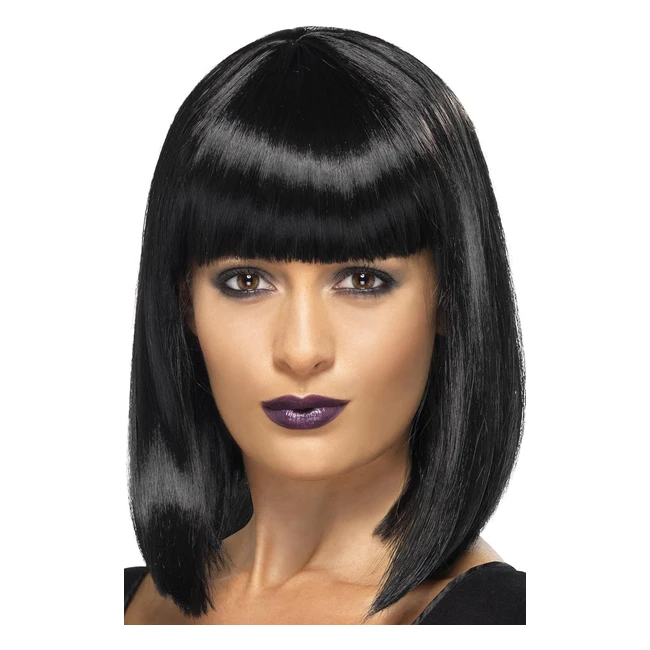 Smiffys Damen Percke mittlere Lnge mit Pony RnB Star schwarz Einheitsgre