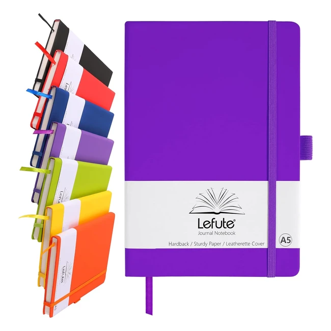 Premium A5 Notebook - 200 Pages 80gsm Purple - Durable Hardcover Pen Loop In
