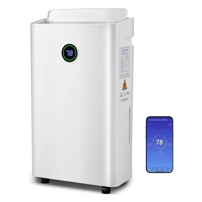 Deumidificatore Ambiente Casa 12L al giorno - Adatto per 120m2 - Display Digitale - Modalità Sleep - Timer 24 ore - Contro Muffa e Umidità