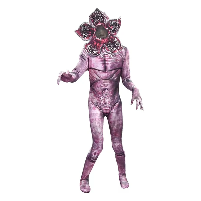 Niluto Demogorgon Costume for Kids - Scary Flower Monster Jumpsuit - Ages 5-14
