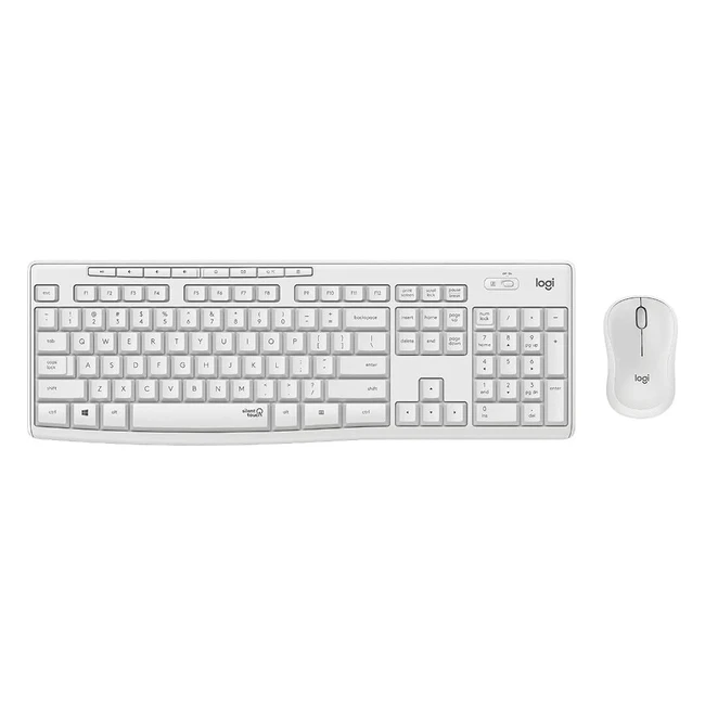 Combo Ratón y Teclado Inalámbricos Logitech MK295 - QWERTZ Alemán - Blanco