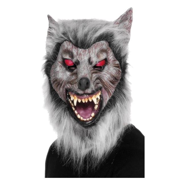 Prowler Wolf Mask with Hair - Latex - Perfect for Halloween