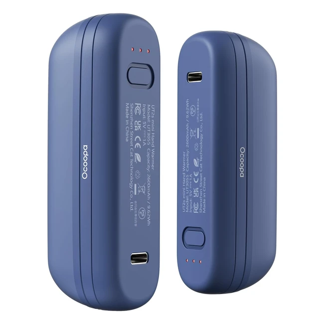 Calentador de Manos Recargable Ocoopa 2in1 - 5200mAh - 3 Niveles de Calentamiento