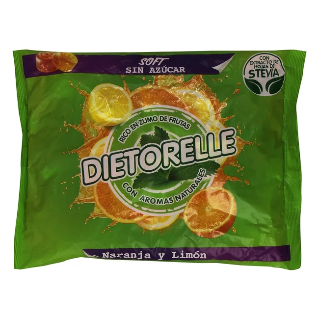 Dietorelle Caramelo Masticable 800 gr - Sin Azúcar, Stevia, Zumo de Frutas
