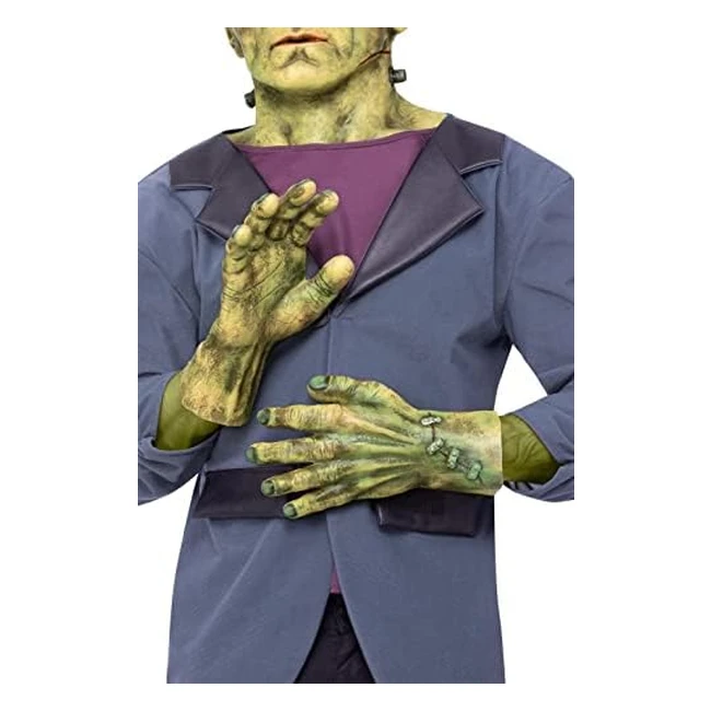 Smiffys Universal Monsters Frankenstein Latex Gloves - Men's Green One Size