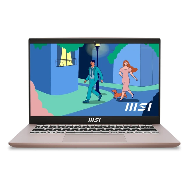 MSI Modern 14 C12M640UK 140 FHD IPS-Level Intel 12th Gen i5-1235U Intel Iris Xe Graphics DDR IV 8GB 3200MHz 512GB NVMe PCIe SSD Intel WiFi 6 Windows Home 11 Beige Rose