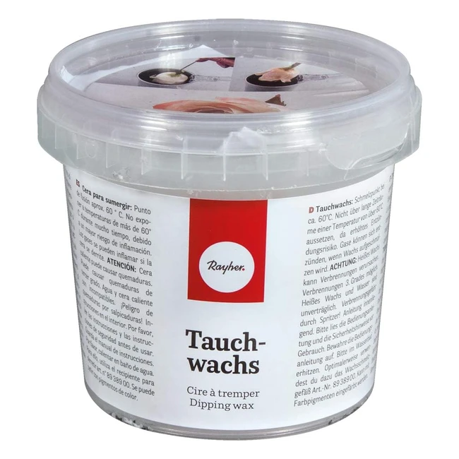 Rayher Hobby 3105000 Tauchwachs Dose 290g - Farblos Klar Blumentauchwachs fr