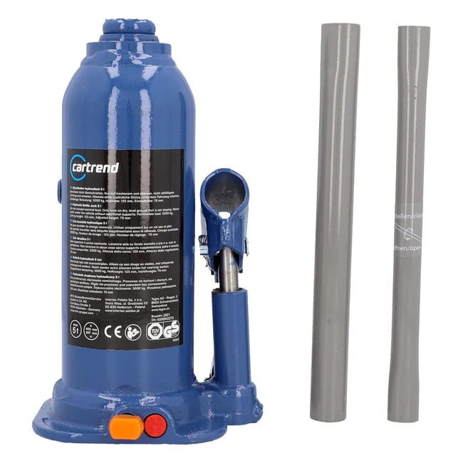 Cric idraulico a bottiglia per automobile 5 tonnellate - Cartrend 10007