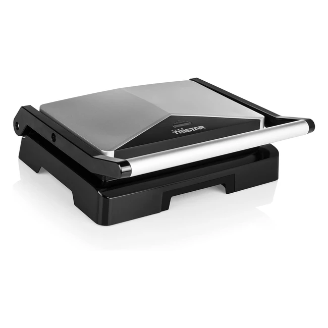 Grill Tristar GR2854 - Contact Gril Viande Panini - Cuisson Uniforme - Bac Récupérateur de Graisses - Métal Noir