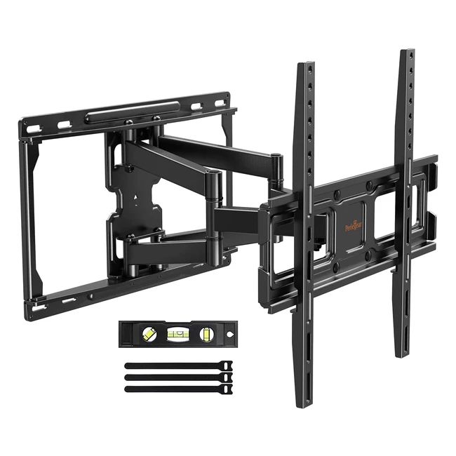 Support TV mural orientable et inclinable Perlegear pour téléviseurs plats et incurvés 26-65 pouces