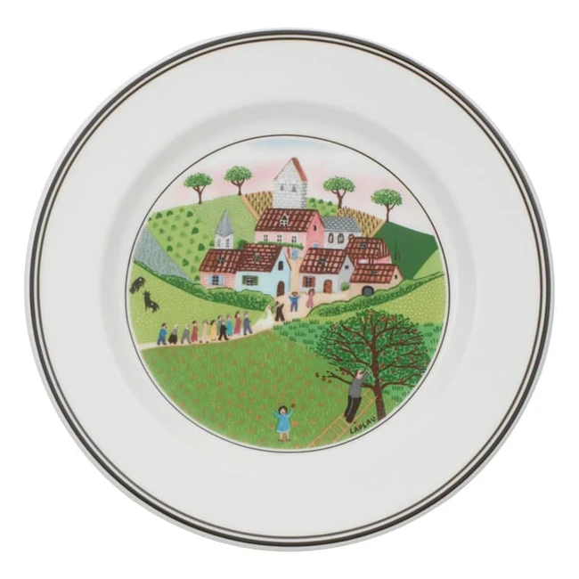 Villeroy & Boch Design Naif Premium Porcelain Brot Teller 17 cm - Hochwertiges Porzellan, romantische Hochzeitsmotive