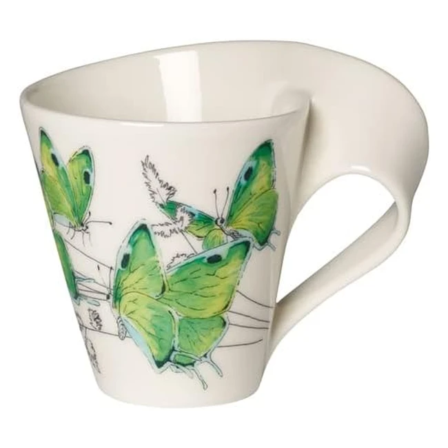 Villeroy & Boch NewWave Caff Kaffeebecher Deep Green Hairstreak 300 ml - Hhe 11 cm - Premium Porzellan