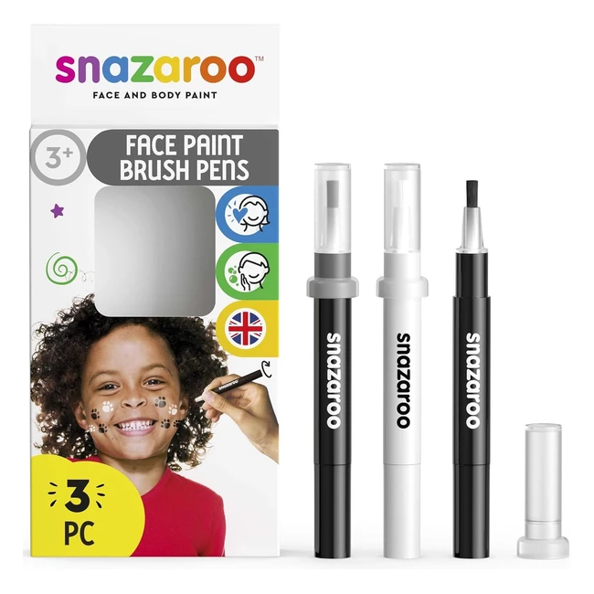 Stylos Pinceaux de Maquillage Noir et Blanc Snazaroo - Set 2 en 1