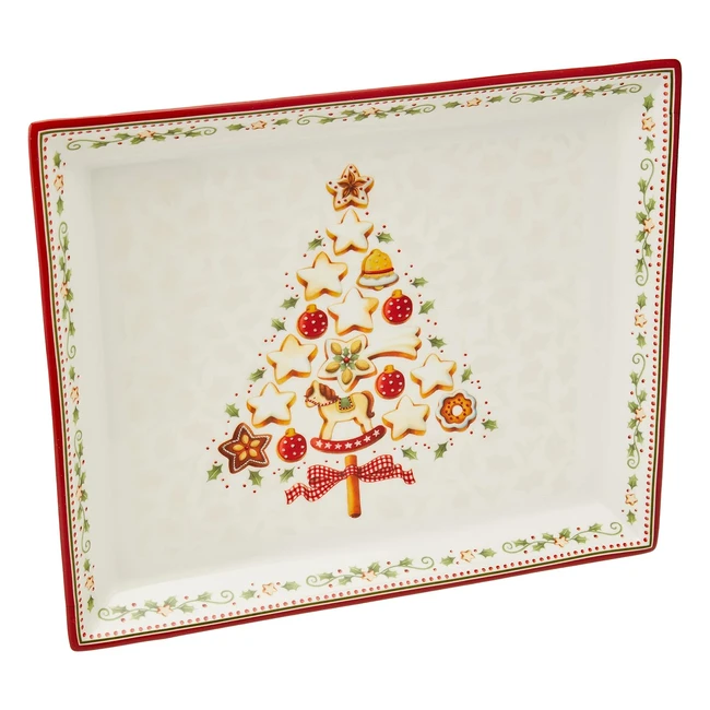 Villeroy & Boch 1486122856 Cake Platter - Multicolour Porcelain - 27x22.5x5cm - Small Pastry Plate