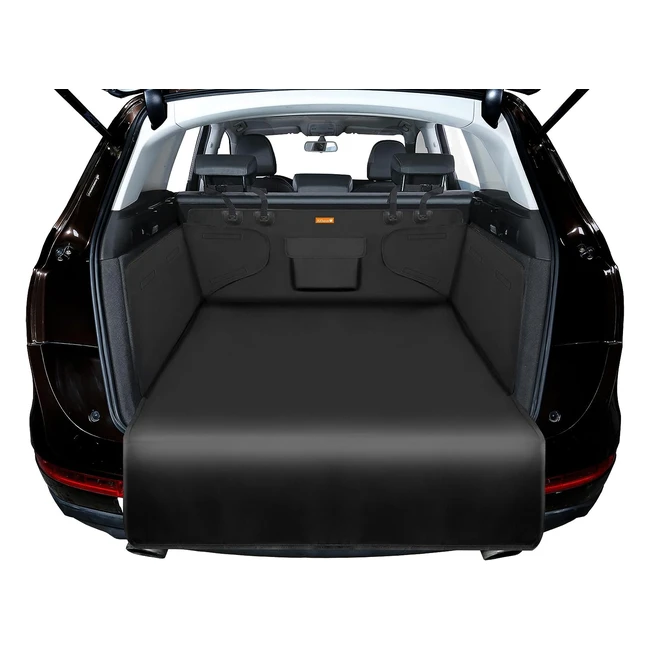 Alfheim Car Boot Liner Protector - Nonslip Waterproof Pet Dog Back Seat Cover - Durable Washable Cargo Cover Mat - Universal for Medium Small Car Truck SUV - Black