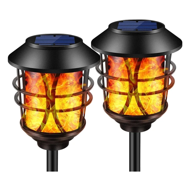 Luces Solares al Aire Libre Solarbaby, Negro, Metal, Impermeable, Jardín y Patio