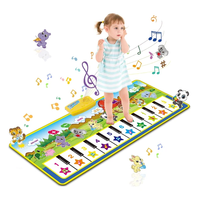 M Zimoon Kids Piano Mat - Musical Carpet Gift Toy for 2-6 Year Olds