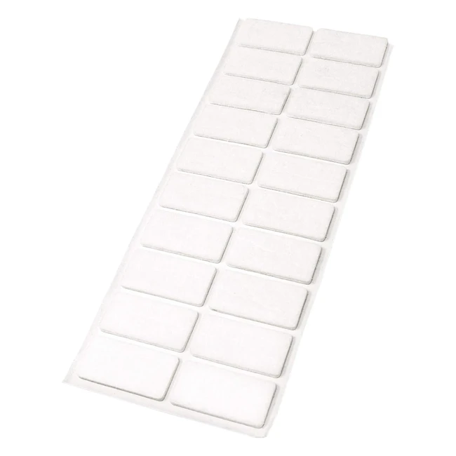 20 x Patins en Feutre Blancs 20x40 mm | Qualité Optimale