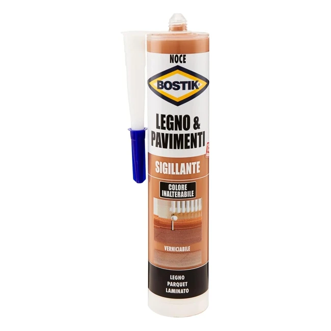 Bostik Sigillante Legno Noce 300ml - Sigillante Acrilico per Pavimenti