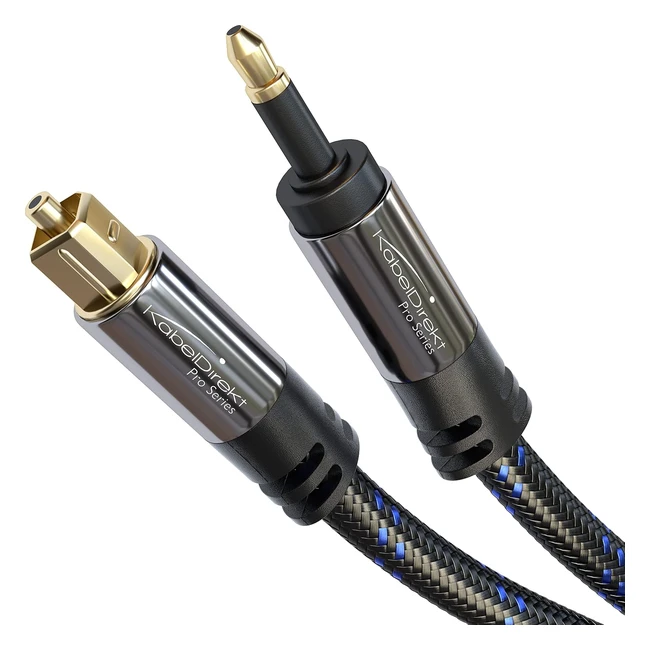 Minitoslink Optical Audio Cable  Signal Protection  Nylon Braided  05m  For