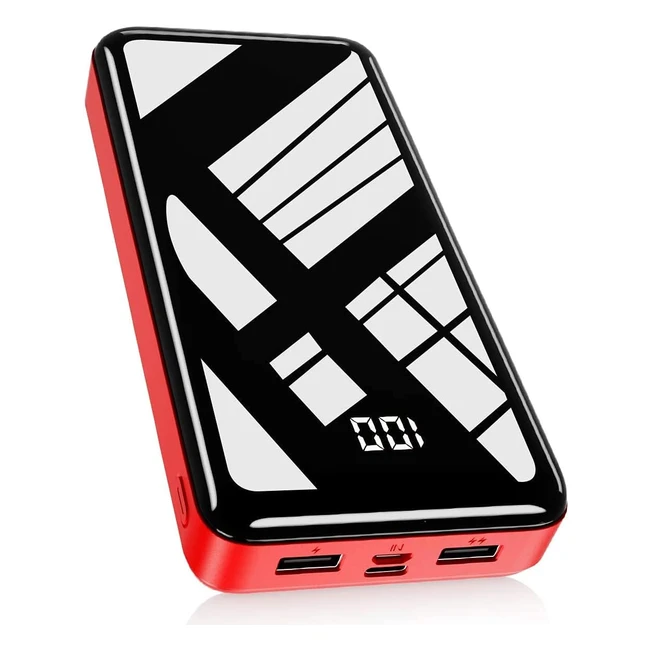 Bextoo Power Bank 30000mAh - Externer Akku mit LCD-Anzeige, 2 Eingängen und 2 Ausgängen - Tragbarer Ladegerät für iPhone, Samsung, Huawei, iPad
