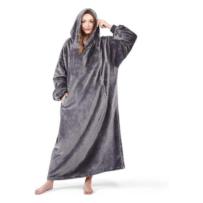 Coperta con Cappuccio Lifewit Calde e Avvolgenti - Flanella Donna Uomo