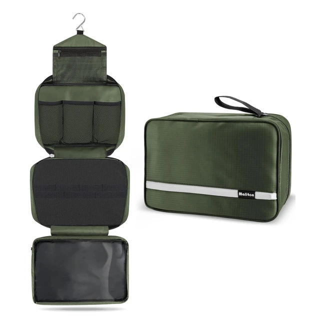 Compact Travel Toiletry Bag for Men - Waterproof and Portable - 4 Compartments -