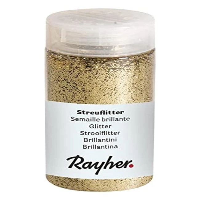 Brillantina Oro Rayher 110g PET - Purpurina Dorada de Alta Calidad