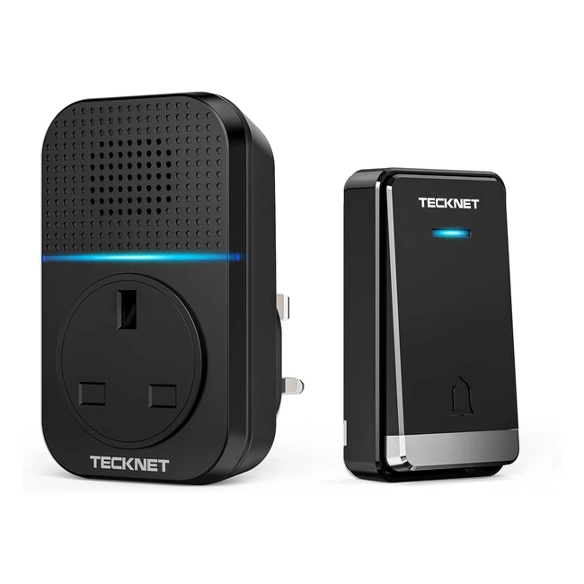 TeckNet Wireless Doorbell - Self-Powered, Waterproof, 1300ft Range, 32 Chimes, 5-Level Volume