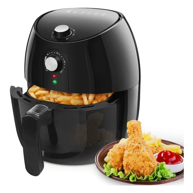 XL Heißluftfritteuse 35L 1500W Airfryer - Frittieren ohne Öl, automatische Abschaltfunktion