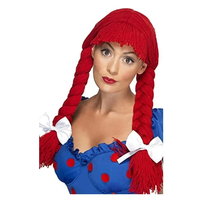 Parrucca Donna Bambola di Pezza Smiffys - Codice: 12345 - Con Frangetta e Fiocchi