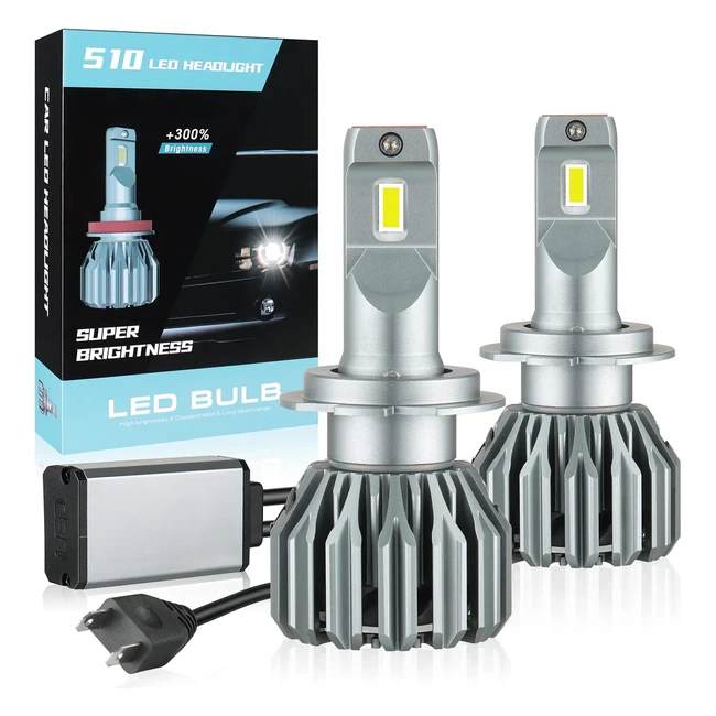 Bombilla LED H7 Penobon 24000lm 140W 6500K para Coche y Motocicleta