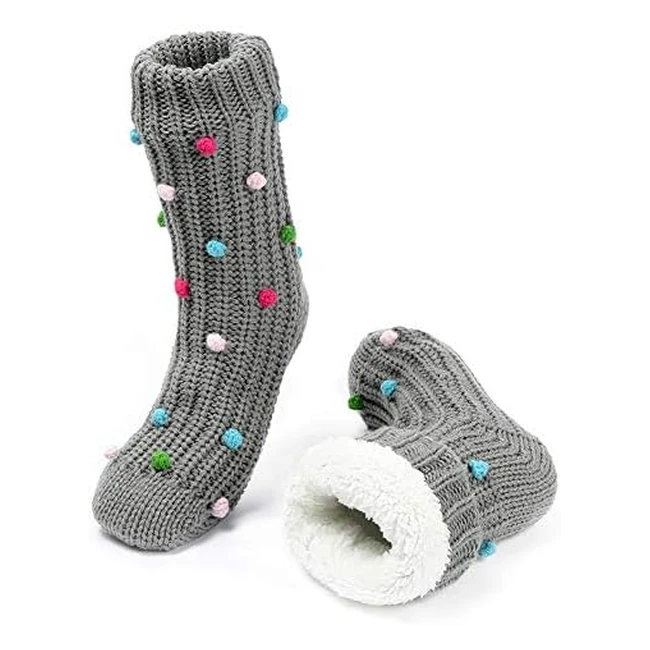Maamgic Slipper Socks - Premium Soft Home Nonslip Bootee Winter Wool Socks