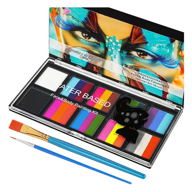 Kit Trucco Viso Bambini 26 Colori Body Paint Non Tossico - Carnevale Halloween C