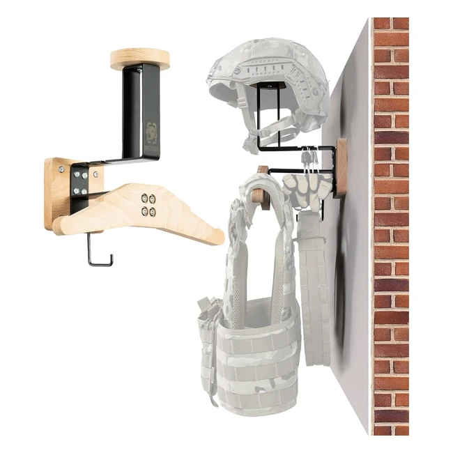 Perchero de pared Onetigris para cascos y equipos tcticos - Soporte resistente