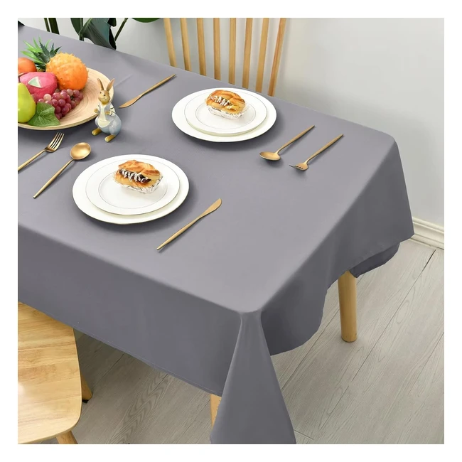 Nappe Lisse Antitache Effet Lotus Gris 140x200cm - Hiasan