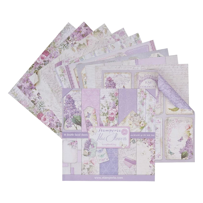 Bloc papier scrap double face 10 feuilles 305x305 12x12 - Lill Multicolore SBBL2